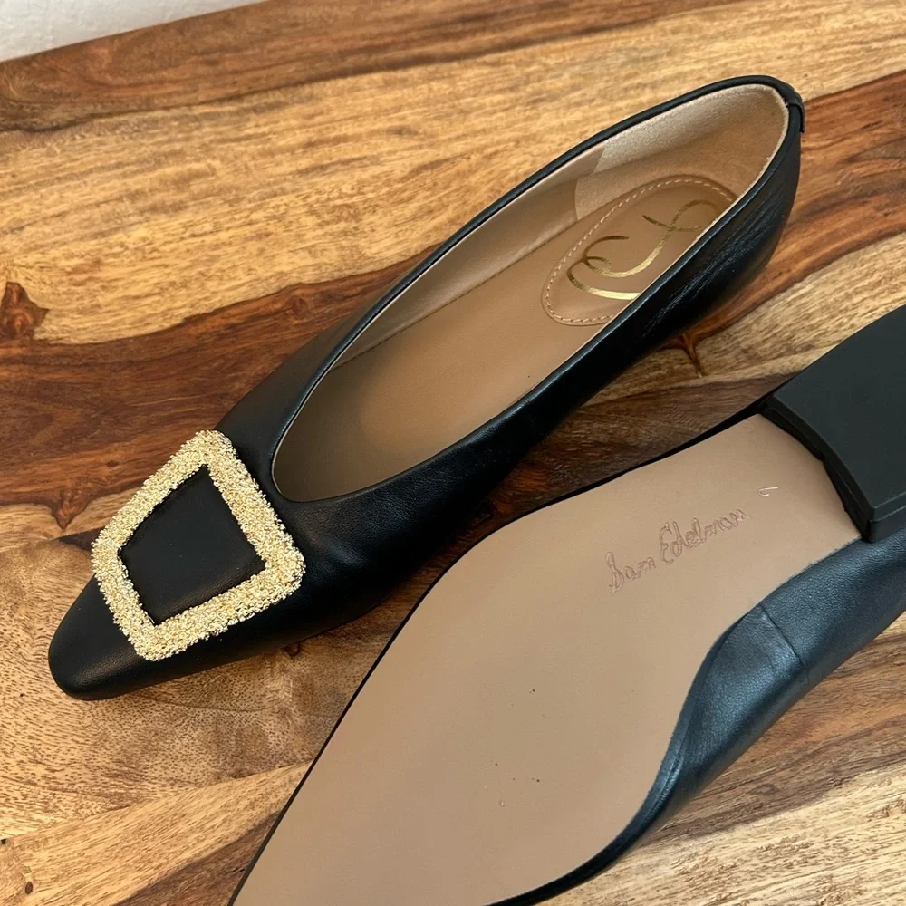 Sam Edelman Black Leather Women's Shoes, Size 7, NWT - Picture 4 of 9
